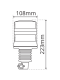 LAP Electrical LKB040C Flexi-DIN 12/24v Clear / Amber R65 LED Beacon PN: LKB040C