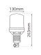 LAP Electrical LAP271 12v Flexi- DIN Amber Rotating Beacon PN: LAP271