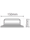 LAP Electrical LPB050A 3 Bolt 12/24v Amber R65 Low-Profile LED Beacon PN: LPB050A