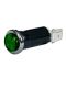 Durite 0-609-04 Green Warning Light with 12V 2W Ba7S Bulb for 13mm diameter hole - Chrome Bezel PN: 0-609-04