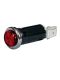 Durite 0-609-05 Red Warning Light with 12V 2W Ba7S Bulb for 13mm diameter hole - Chrome Bezel PN: 0-609-05