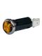 Durite 0-609-10 Amber Warning Light with 12V 2W Ba7S Bulb for 13mm diameter hole - Chrome Bezel PN: 0-609-10