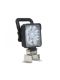 LED Autolamps 10015BMSHB 12/24V Swivel Mount Square Work Lamp w/ On/Off Switch, Handle and AMP Connector PN: 10015BMSHB
