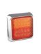 LED Autolamps 100CSTIME 12/24V Square Compact Combination Lamp Chrome PN: 100CSTIME