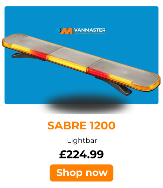 VMG-SABRE1200 Van Master Sabre Series 1200mm R65 CAP168 Amber LED Lightbar With Stop Tail Indicators