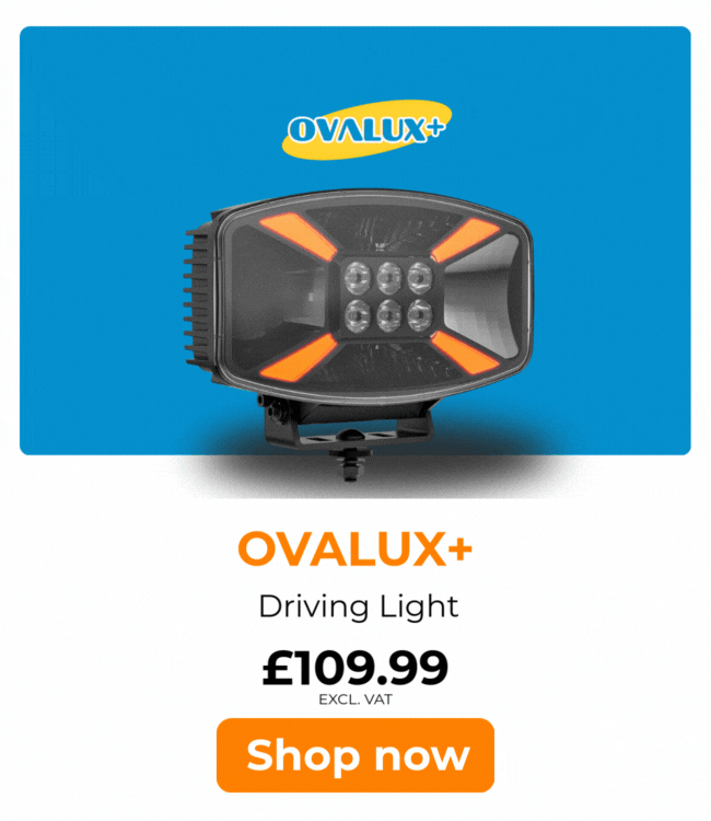 VMG-OVALUX+ Van Master OVALUX+ Oval Driving Lamp with Dual Colour Position Light and Strobe