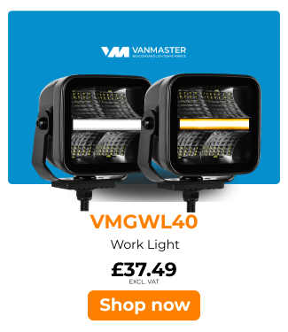 Van Master VMGWL40 12-24V 4800 Lumens Work Lamp With Dual Position Light PN: VMGWL40
