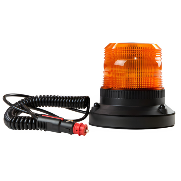 ECCO EB5017A LED SERIES SILVER R65 Magnetic Mount 12/24v Amber LED Beacon PN: EB5017A