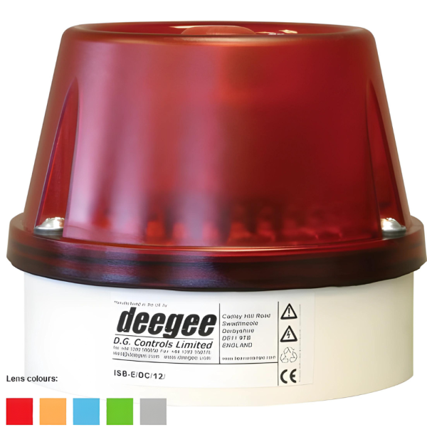 Deegee ISB-E/-/LED Series 114 dB Multi-tone Sounder with Integrated LED Beacon PN: ISB-E/-/LED