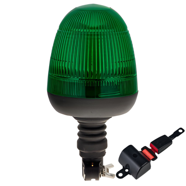 LAP Electrical LMB040G/SBK Seat Belt Kit with Green Flexi DIN Pole LED Beacon PN: LMB040G/SBK