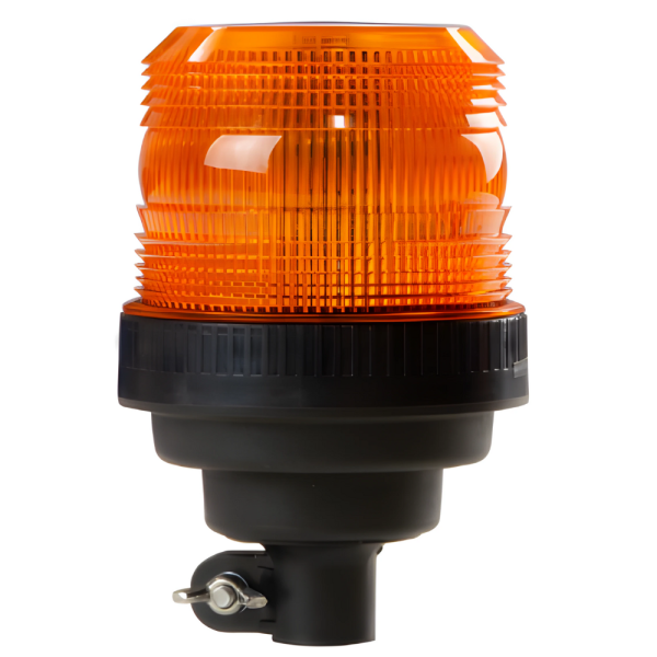 ECCO EB5016A LED SERIES SILVER R65 Flex Din Mount 12/24v Amber LED Beacon PN: EB5016A