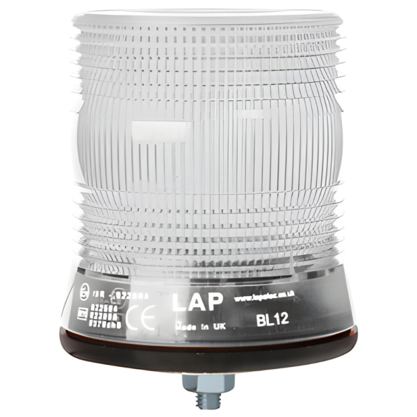 LAP Electrical LKB060C 1 Bolt 12/24v Clear / Amber R65 LED Beacon PN: LKB060C