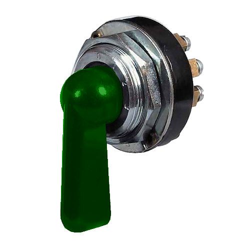Durite 0-484-00 Indicator Switch or 3 Way Rotary Switch with Green Illuminated Lever - 6A at 12V PN: 0-484-00