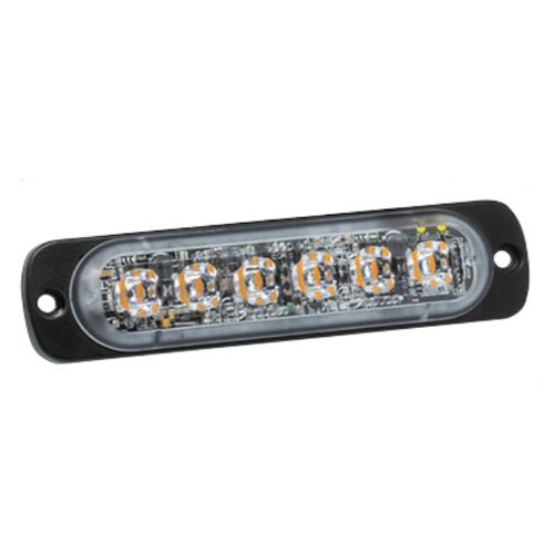 LAP Electrical FLED6A Slimline 6 LED 10-30v R65 Amber Horizontal Strobe PN: FLED6A