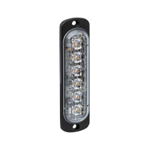 LAP Electrical FLED6AV Slimline 6 LED 10-30v R65 Amber Vertical Strobe PN: FLED6AV