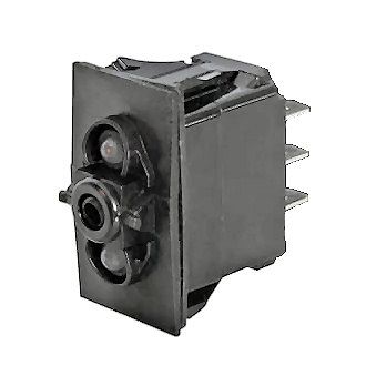 Durite 0-785-52 On/Off/Momentary On Single-Pole Two-Illumination Three-Position Rocker Switch Body PN: 0-785-52