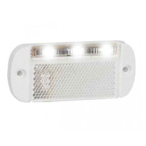 LED Autolamps 44WWME 12/24V Low-Profile Front Marker – White Housing PN: 44WWME