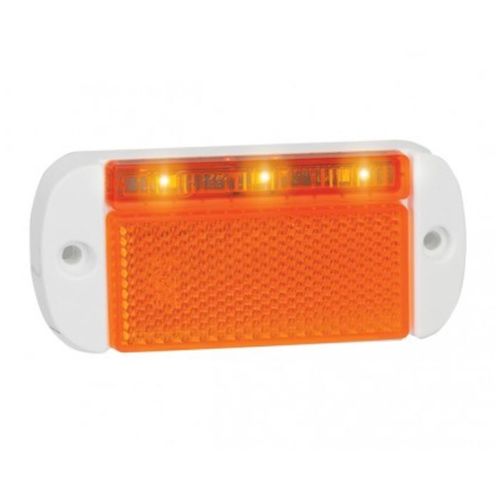 LED Autolamps 44WAME 12/24V Low-Profile Side Marker Lamp - White Housing PN: 44WAME