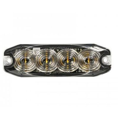 LED Autolamps LPR654DVA 12/24V R65 Low-Profile 4-LED Warning Lamp - Amber PN: LPR654DVA