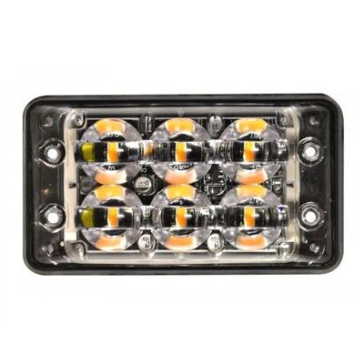 LED Autolamps SSLED62DVA 12/24V 6 LED Super-Slim Warning Lamp Block - Amber PN: SSLED62DVA