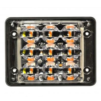 LED Autolamps SSLED93DVAR65 12/24V R65 9 LED Super-Slim Warning Lamp Block - Amber PN: SSLED93DVAR65