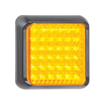 LED Autolamps 80AME 12/24V 80 Series Square Indicator Lamp – Black Bracket PN: 80AME