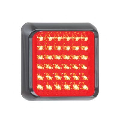 LED Autolamps 80RME 12/24V 80 Series Square Stop/Tail Lamp – Black Bracket PN: 80RME