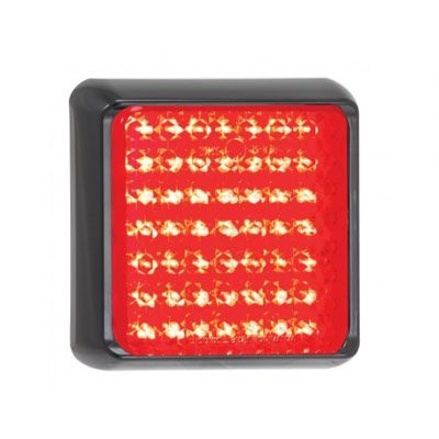 LED Autolamps 100RME 12/24V 100 Series Square Stop/Tail Lamp – Black Bracket PN: 100RME