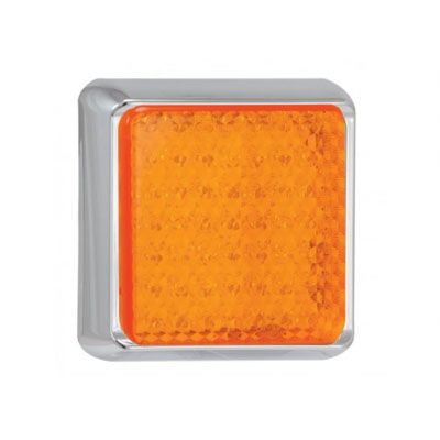 LED Autolamps 100CAME 12/24V 100 Series Square Indicator Lamp – Chrome Bracket PN: 100CAME