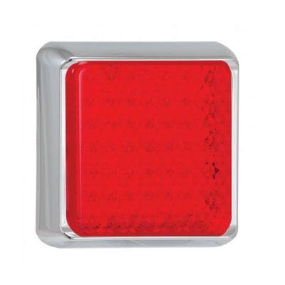 LED Autolamps 100CRME 12/24V 100 Series Square Stop/Tail Lamp – Chrome Bracket PN: 100CRME