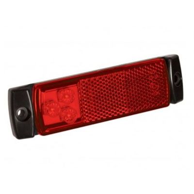 LED Autolamps 129RM 12/24V Low-Profile Rear End Marker Lamp PN: 129RM