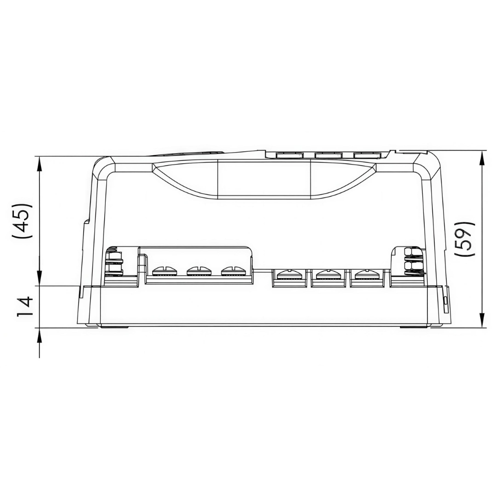 Van Master 6-Way Blade Fuse Box With Pos & Neg Busbars PN: VMG-FB6