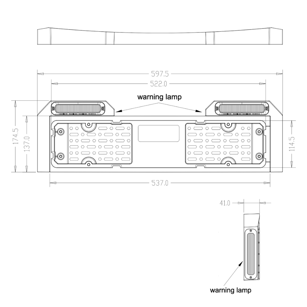 Van Master R65 Number Plate Warning Light PN: VMG-QUADX