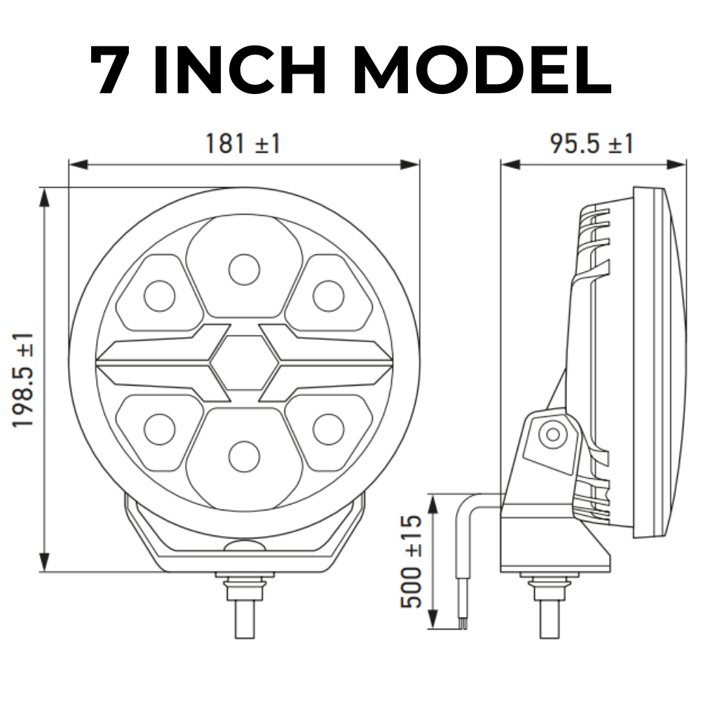 Hella Valuefit Blade Round Driving Light With Dual Colour Position Light