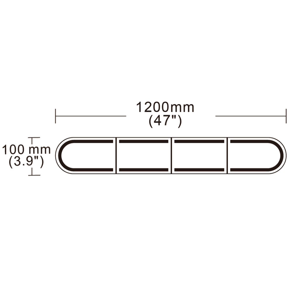Van Master BLADE Series 1200mm R65 12/24v fully Loaded Smoked Lens Amber Lightbar PN: VMG-BLADE1200-SMK