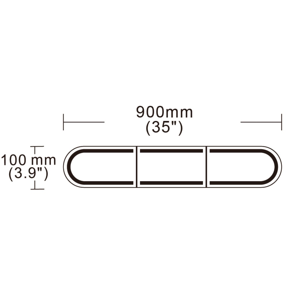 Van Master BLADE Series 900mm R65 12/24v fully Loaded Amber Smoke Lens Lightbar PN: VMG-BLADE900-SMK