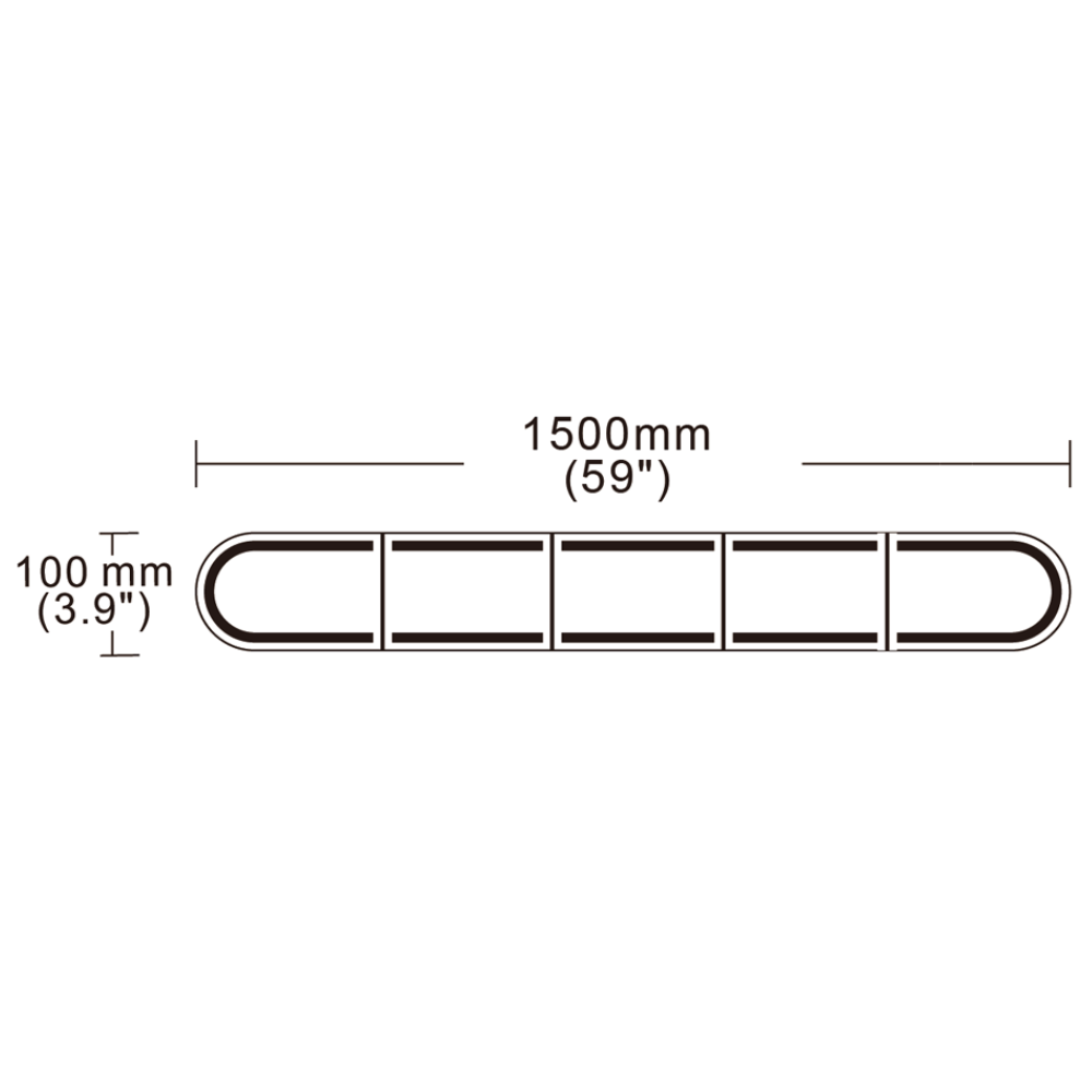 Van Master BLADE Series 1500mm R65 12/24v fully Loaded Amber Lightbar PN: VMG-BLADE1500