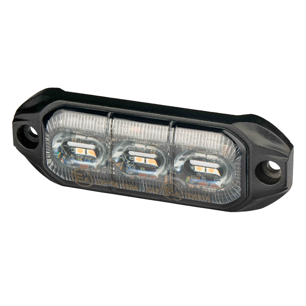 LAP Electrical 3 LED 10/30v R65 Amber Strobe PN: BLED3A