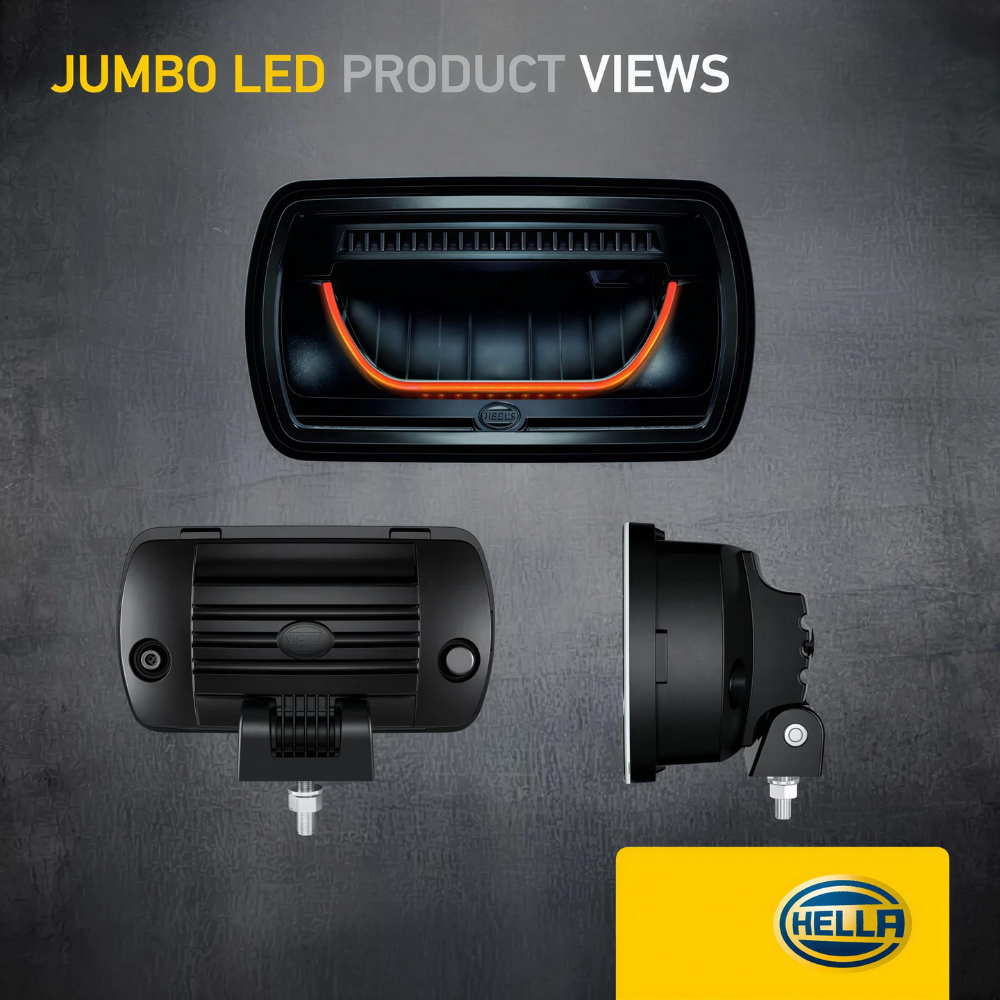Hella Jumbo LED Driving Lamp With Dual Colour Position Light