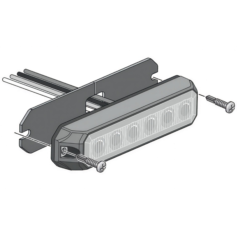 Hella BST 2.0 R65 6 LED Surface Mount Strobe