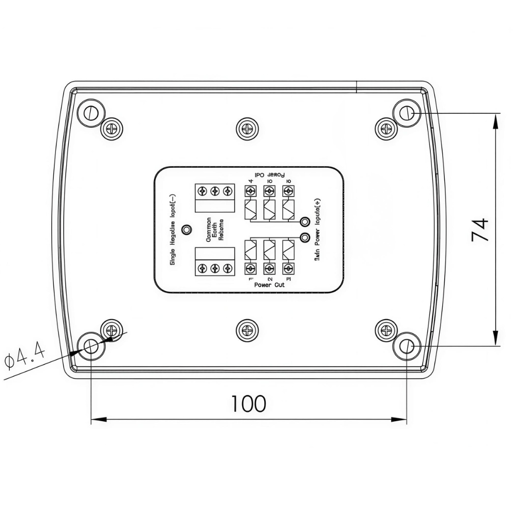Van Master 6-Way Blade Fuse Box With Pos & Neg Busbars PN: VMG-FB6