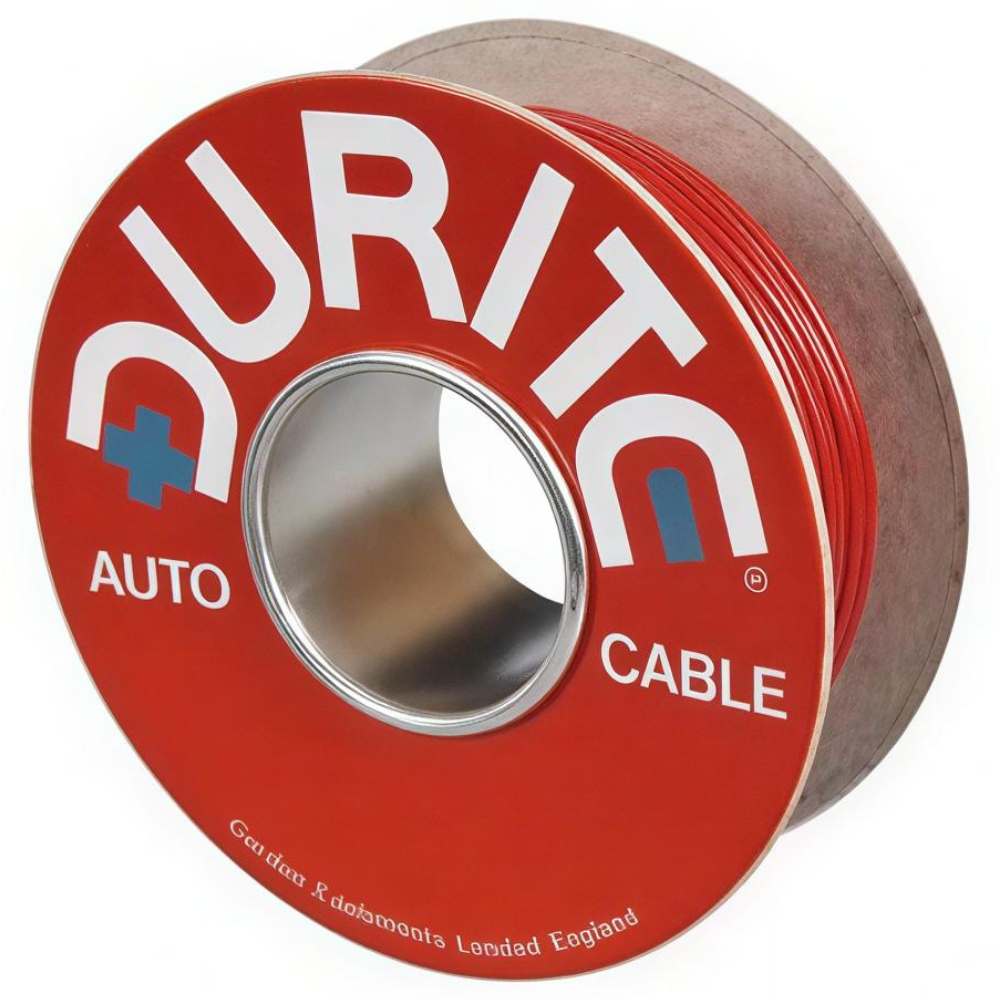 Durite 0-951-50F Red/Black Flat Twin-Core Thin-Wall PVC Auto Cable - 2 x 1.0mm² x 30m PN: 0-951-50F