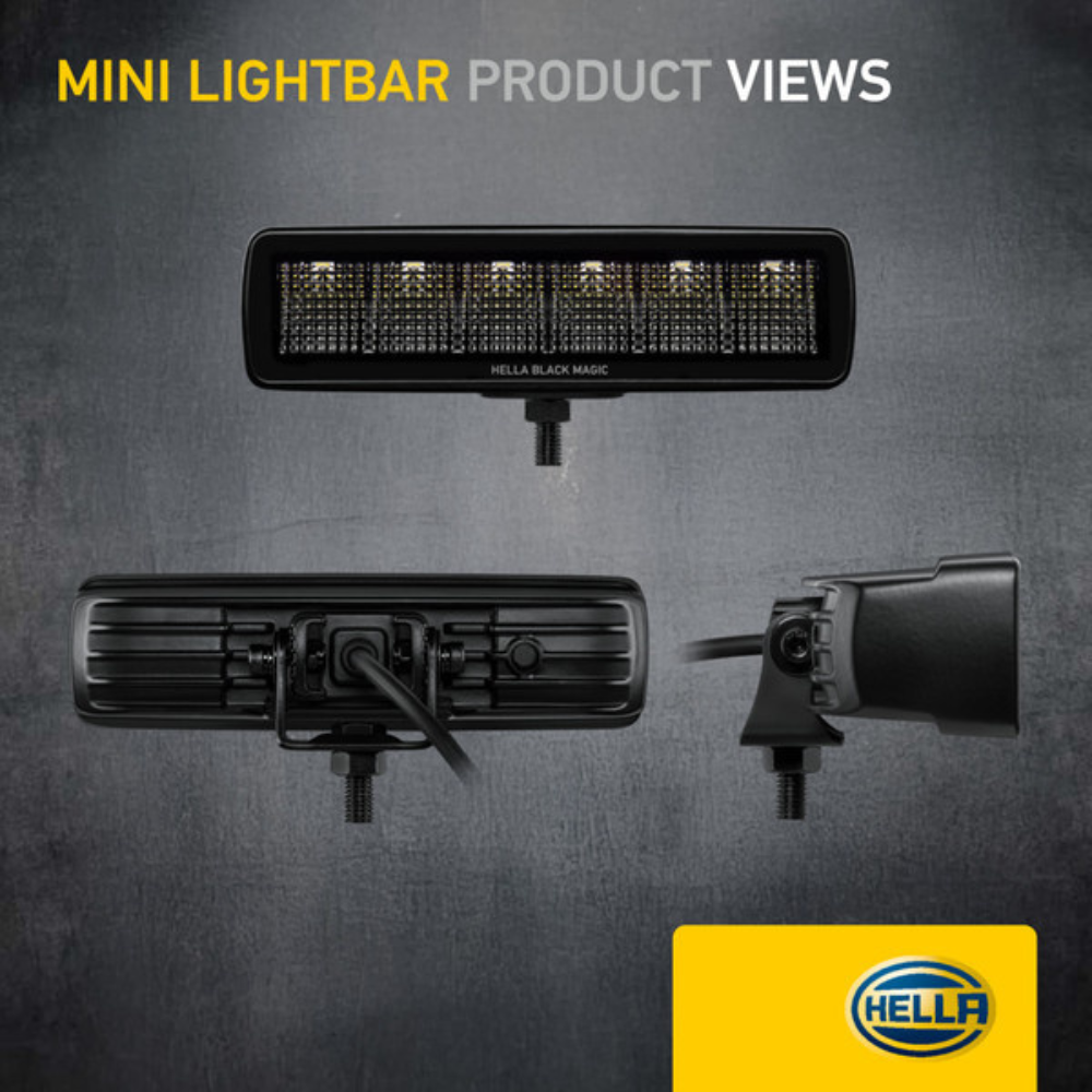 Hella Black Magic 6.2" Edgeless Flood Work Light