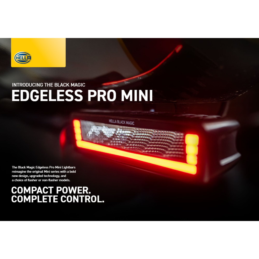 Hella Black Magic Edgeless Pro Mini 7" Work Lamp