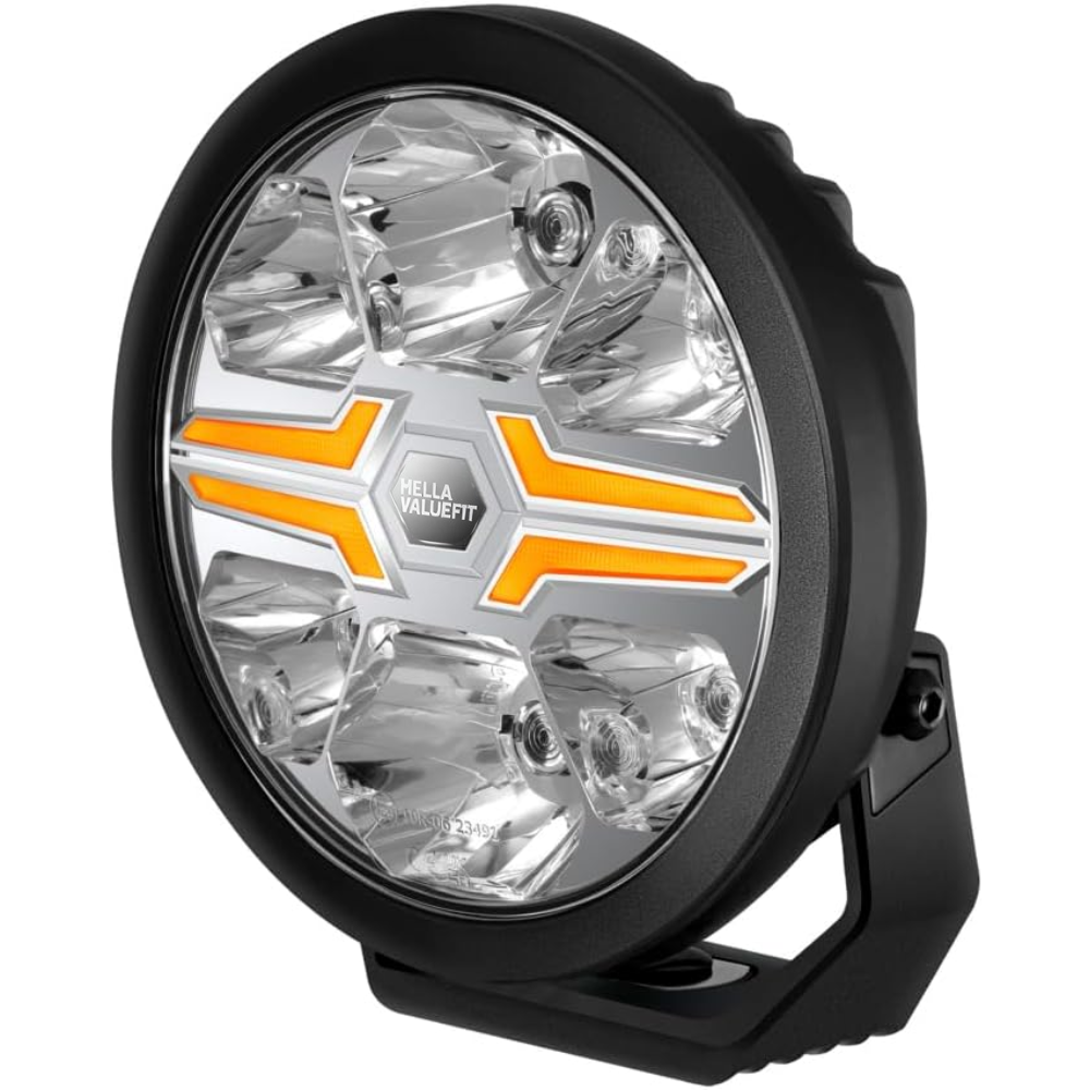 Hella Valuefit Blade Round Driving Light With Dual Colour Position Light