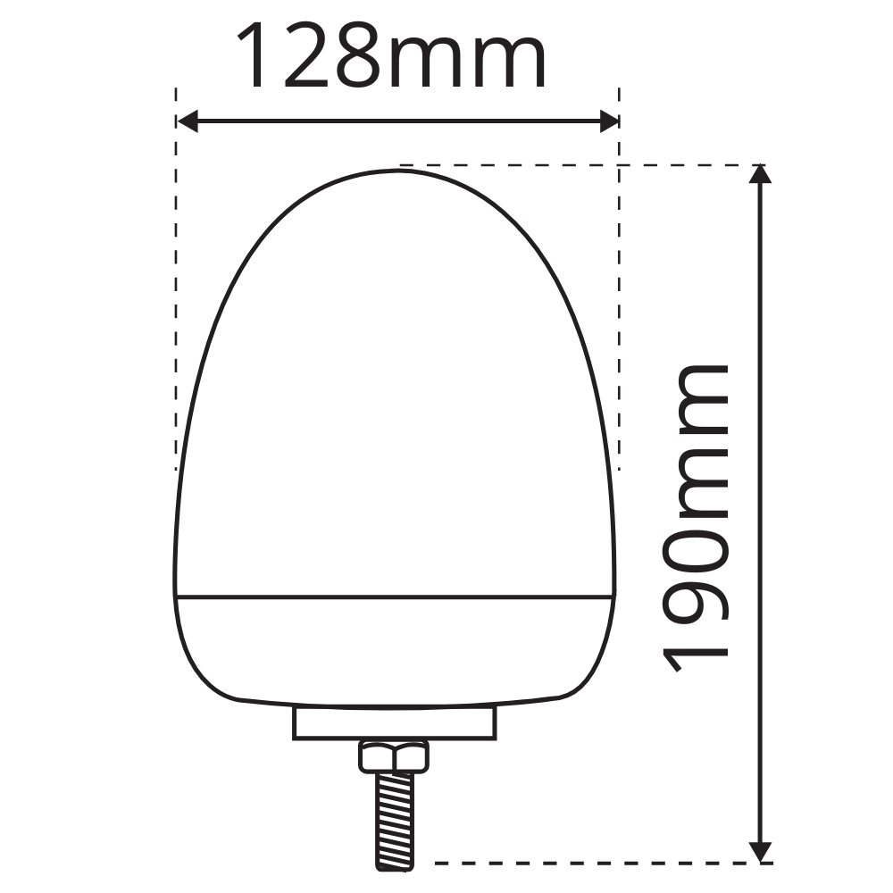 LAP Electrical 1 Bolt 10-30V LED Beacon PN: VLMB060