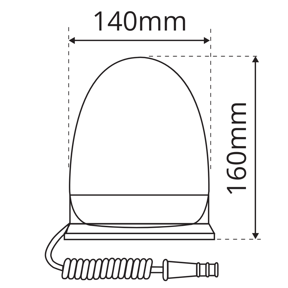 LAP Electrical Magnetic 10-30V LED Beacon PN: VLMB030