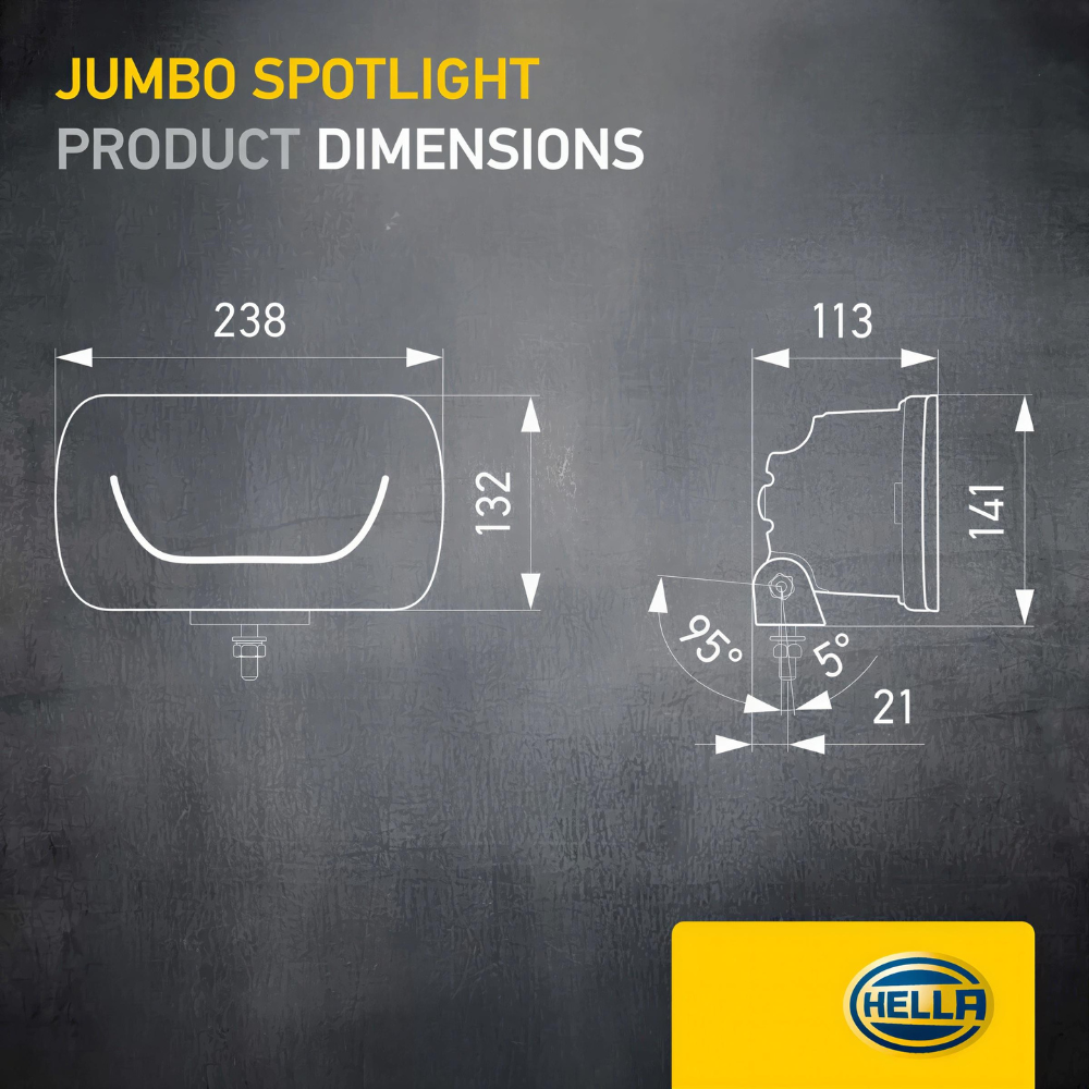 Hella Jumbo LED Driving Lamp With Dual Colour Position Light