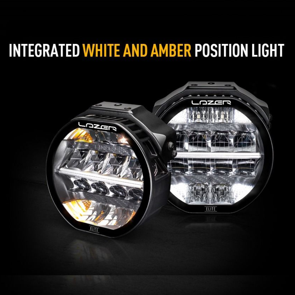 Lazer Lamps Sentinel ELITE 7" (Inverted Mounting) LED Driving Light With Position Light PN: 0S7-ELITE-PL-INV