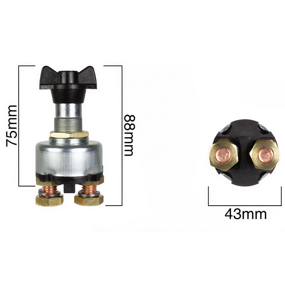 Guardian Lucas Type Battery Switch - 100A 12V PN: SW50